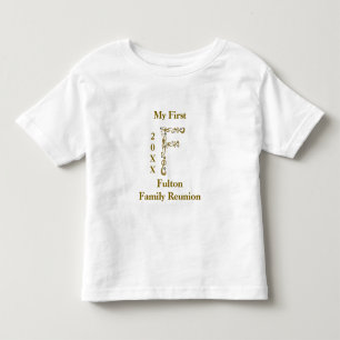 T-shirt Pour Les Tous Petits Lettre d'or de la première famille de réunion F Mo