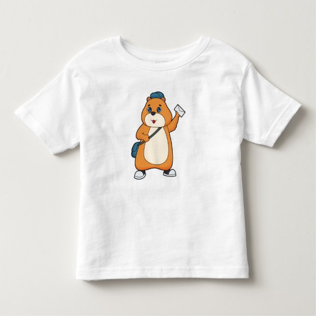 T-shirt Pour Les Tous Petits Lettre hamster Postman (Devant)