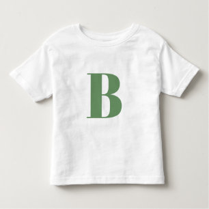 T-shirt Pour Les Tous Petits Lettre initiale   Monogramme Moderne Tendance Sage