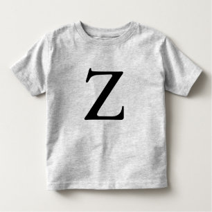 T-shirt Pour Les Tous Petits Lettre Z monogrammée noir chemise initiale