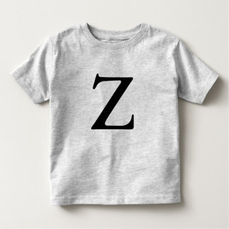 T-shirt Pour Les Tous Petits Lettre Z monogrammée noir chemise initiale