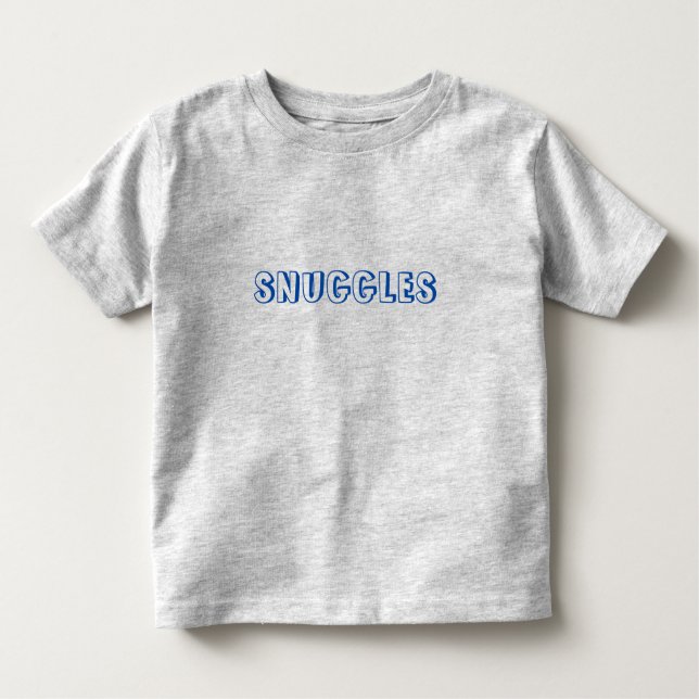 T-shirt Pour Les Tous Petits Lettres bleues "Snuggets" (Devant)