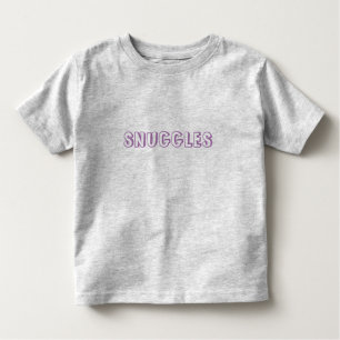 T-shirt Pour Les Tous Petits Lettres lilas lavande "Snuggets"