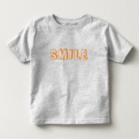 Lettres orange "Smile" gris