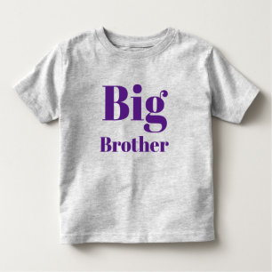 T-shirt Pour Les Tous Petits Lettres violettes Big Brother mignonnes