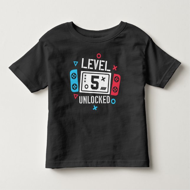 T-shirt Pour Les Tous Petits Level 5 Unlocked Shirt Gamer (Devant)