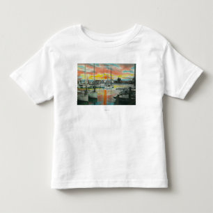 T-shirt Pour Les Tous Petits Lever de soleil dans le port