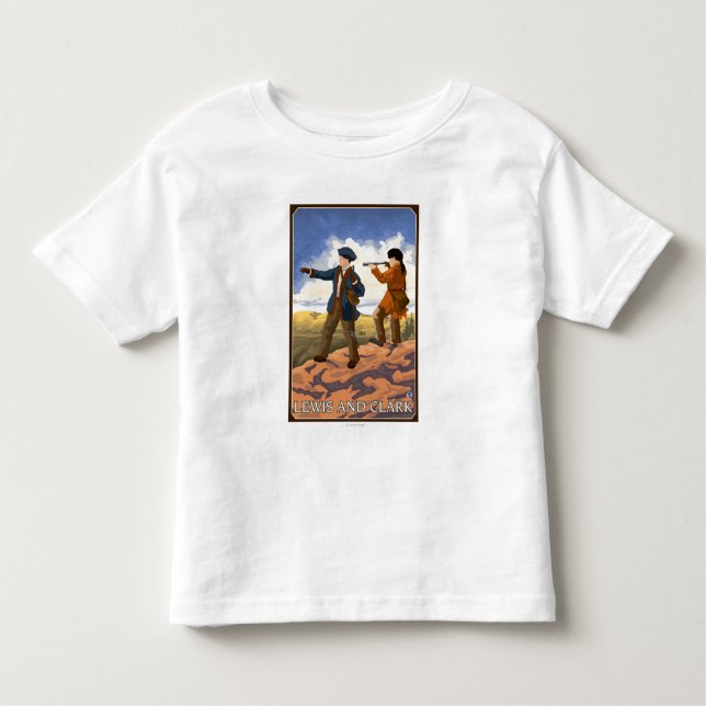 T-shirt Pour Les Tous Petits Lewis et Clark explorant l'ouest (Devant)