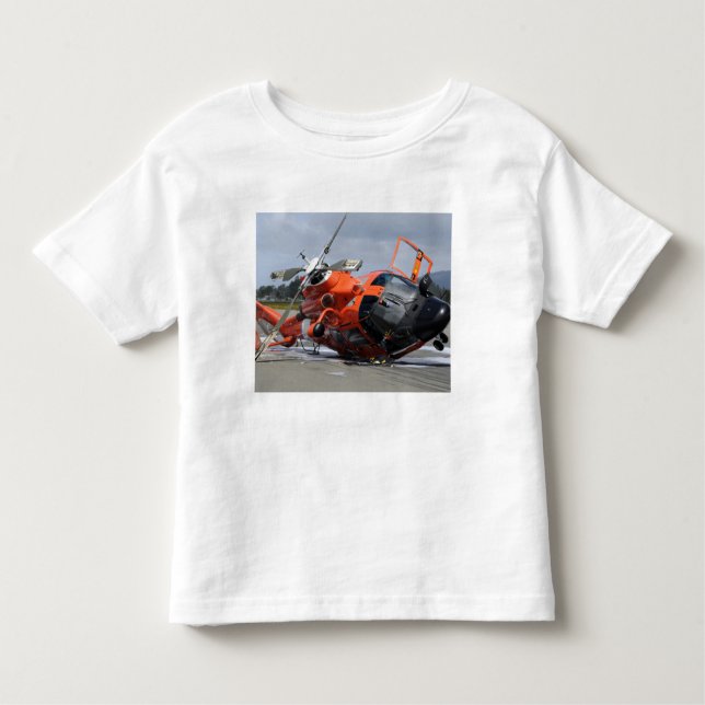 T-shirt Pour Les Tous Petits L'hélicoptère Dolphin MH-65 s'est écrasé à l'aérop (Devant)