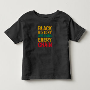 T-shirt Pour Les Tous Petits L'histoire des Noirs brisant toutes les chaînes de