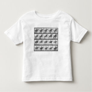 T-shirt Pour Les Tous Petits L'homme et le cheval sautant une barrière,