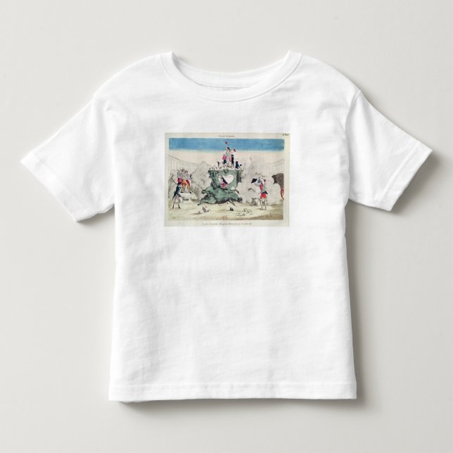 T-shirt Pour Les Tous Petits Liberté renversant la statue du plus grand (Devant)