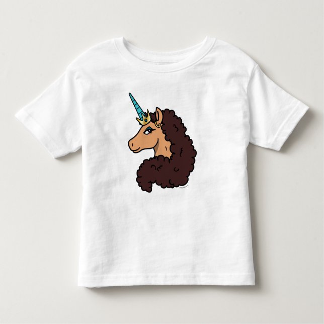 T-shirt Pour Les Tous Petits Licorne Afro | Divine (Devant)