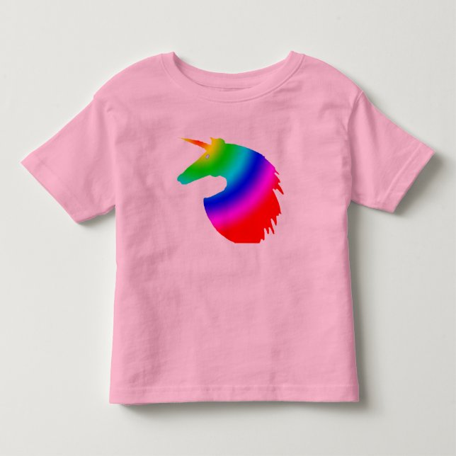 T-shirt Pour Les Tous Petits licorne arc-en-ciel (Devant)