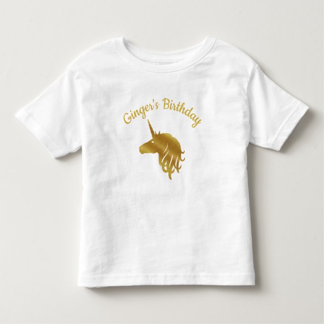 T-shirt Pour Les Tous Petits Licorne d'anniversaire (Devant)