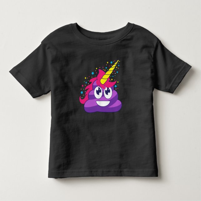 T-shirt Pour Les Tous Petits Licorne Emoji de Poopy (Devant)