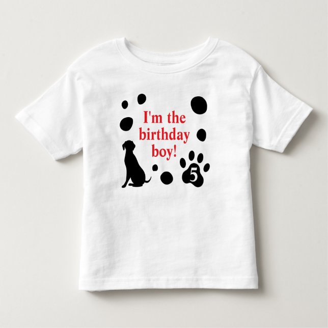 T-shirt Pour Les Tous Petits Lieu Dalmatien Anniversaire Garçon/Fille (Devant)