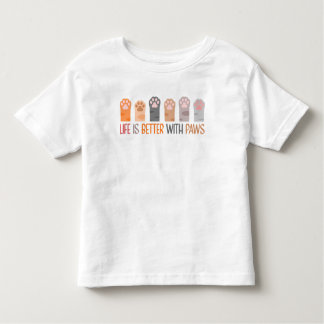 T-shirt Pour Les Tous Petits Life is Better with Paws