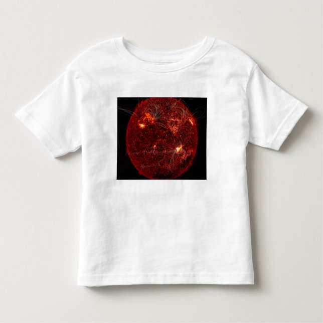 T-shirt Pour Les Tous Petits Lignes de champ magnétique sur le Soleil 3 (Devant)