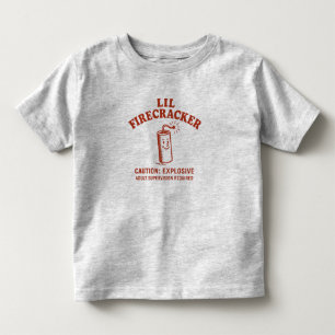 T-shirt Pour Les Tous Petits Lil Firecracker Carton vintage 4 juillet enfants
