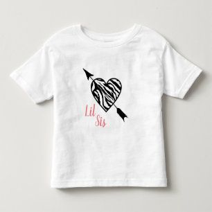 T-shirt Pour Les Tous Petits Lil Sis Coeur et flèche