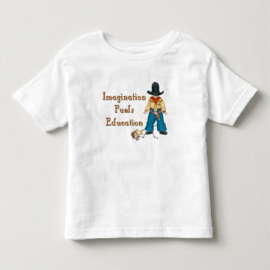 T-shirt Pour Les Tous Petits L'imagination alimente l'éducation (cowboy) Toddle