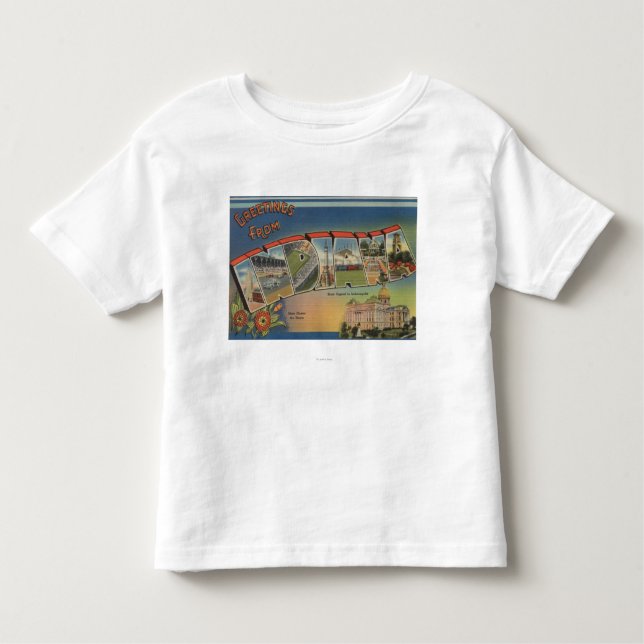 T-shirt Pour Les Tous Petits L'Indiana (capitale de l'État/fleur) (Devant)