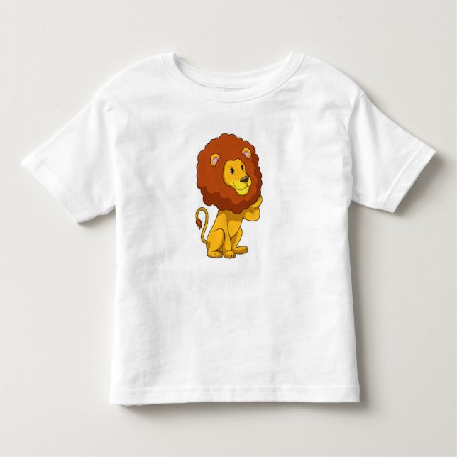 T-shirt Pour Les Tous Petits Lion avec boucles (Devant)