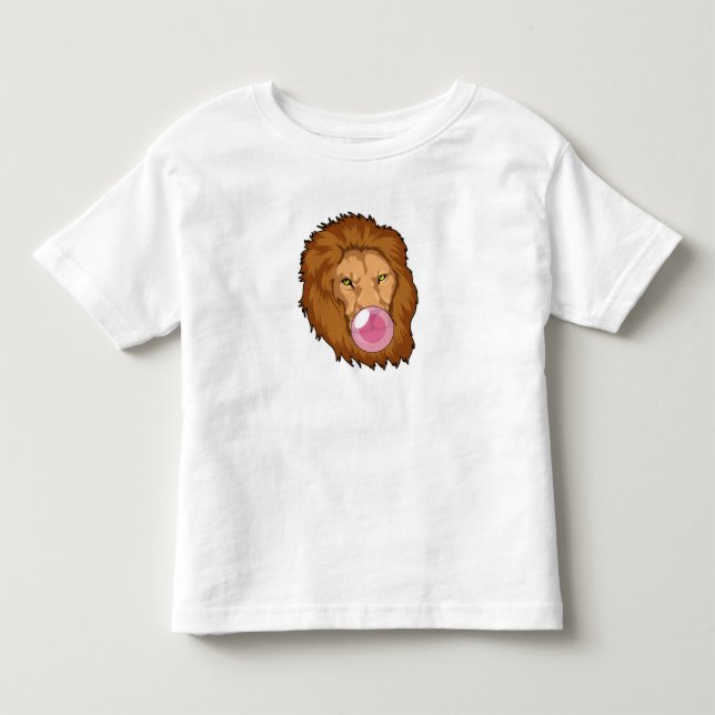 T-shirt Pour Les Tous Petits Lion avec gomme Bubble (Devant)