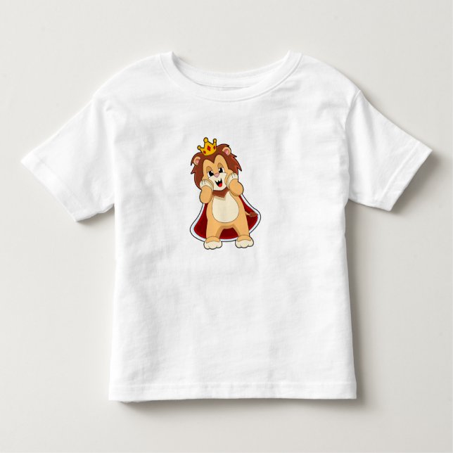 T-shirt Pour Les Tous Petits Lion comme roi avec Couronne.PNG (Devant)