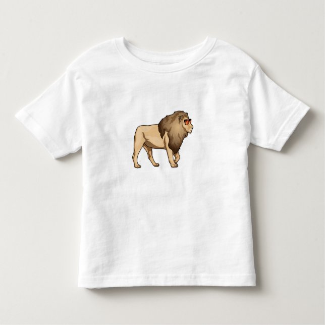 T-shirt Pour Les Tous Petits Lion Lunettes de soleil (Devant)