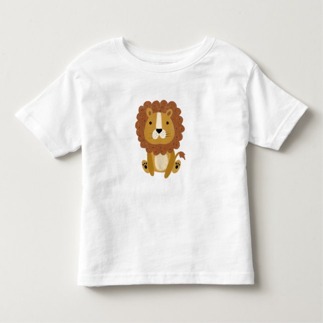 T-shirt Pour Les Tous Petits Lion mignon (Devant)