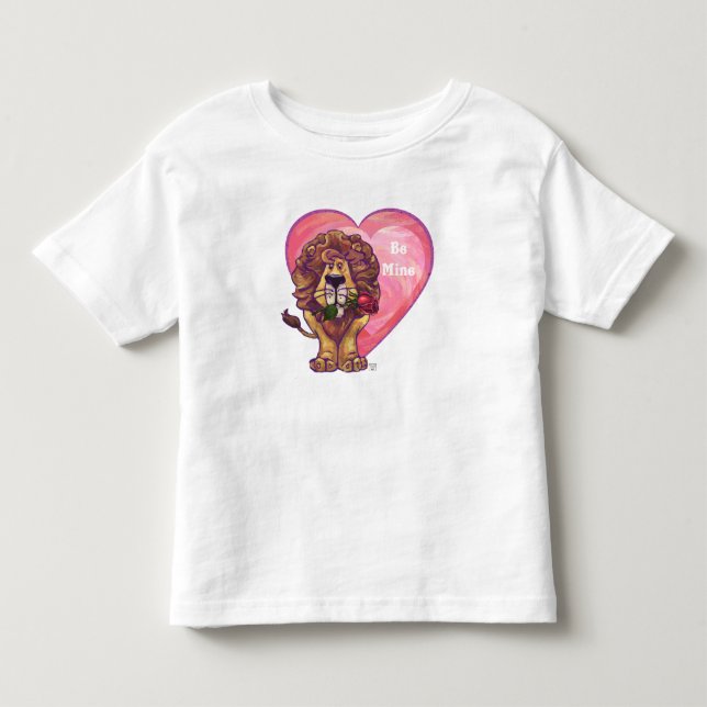T-shirt Pour Les Tous Petits Lion Saint Valentin (Devant)