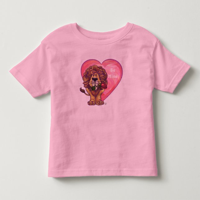 T-shirt Pour Les Tous Petits Lion Saint Valentin (Devant)