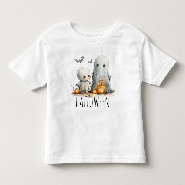 T-shirt Pour Les Tous Petits Little Frights - Skeleton & Ghost Halloween Duo (Devant)