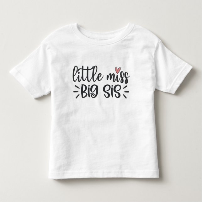 T-shirt Pour Les Tous Petits Little Miss Big Sis (Devant)