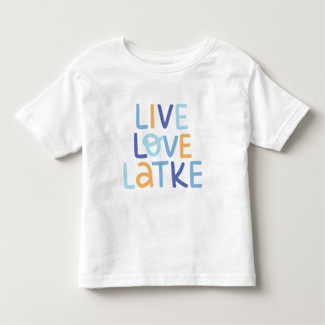 T-shirt Pour Les Tous Petits Live Love Latke Hanoukka Design (Devant)