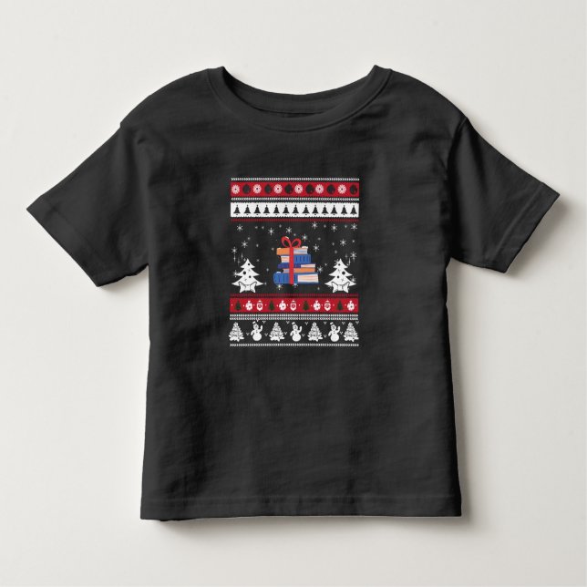 T-shirt Pour Les Tous Petits Livres Vilain Noël Drôle Lecture Cadeaux (Devant)