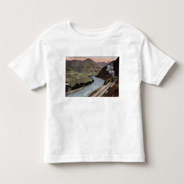 T-shirt Pour Les Tous Petits Locomotives à vapeur sur la voie (Devant)