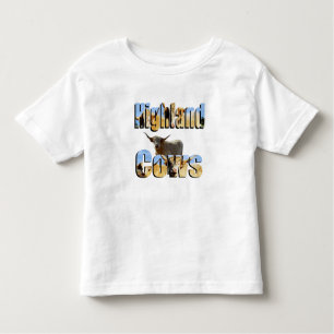 T-shirt Pour Les Tous Petits Logo De La Vache Highland Et De La Vache Highland,
