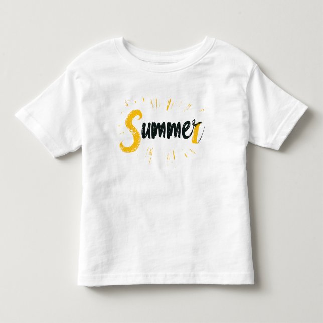 T-shirt Pour Les Tous Petits Logo d'été - Conception de texte d'été (Devant)