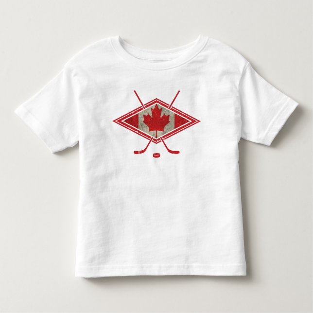 T-shirt Pour Les Tous Petits Logo du drapeau canadien de hockey (Devant)