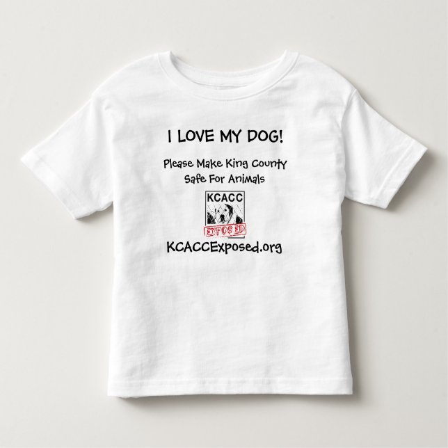 T-shirt Pour Les Tous Petits logo, J'AIME MON CHIEN ! , KCACCExposed.org, svp… (Devant)