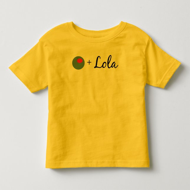 T-shirt Pour Les Tous Petits Lola olive (Devant)