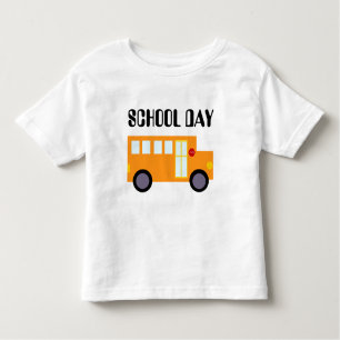 T-shirt Pour Les Tous Petits Longue douille d'autobus scolaire d'école d'enfant