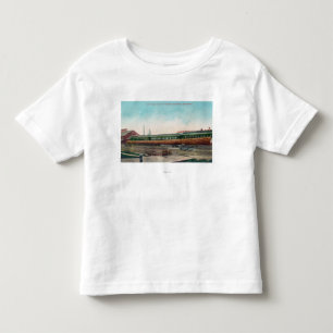 T-shirt Pour Les Tous Petits Longues voies ferrées d'ouverture d'arbre