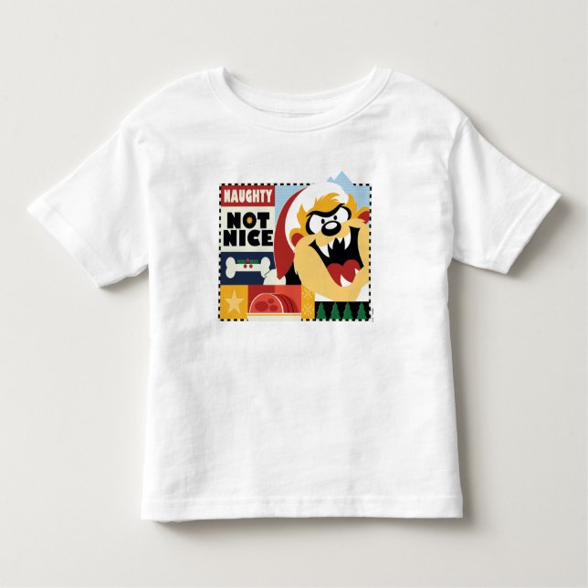 T-shirt Pour Les Tous Petits LOONEY TUNES™ TAZ™ Naughty Not Nice (Devant)