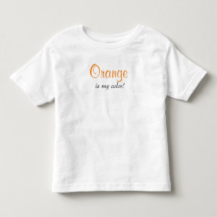 T-shirt Pour Les Tous Petits L'orange est ma couleur disant