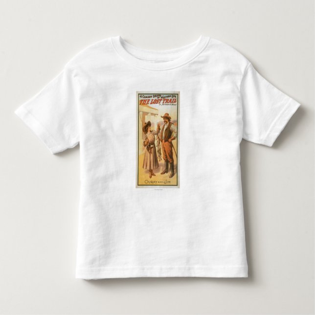 T-shirt Pour Les Tous Petits Lost Trail Comedy - Woman Fishing Western (Devant)