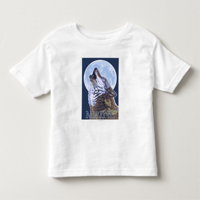T-shirt Pour Les Tous Petits Loup de MaineHowling (Devant)